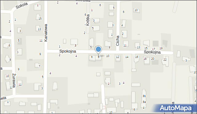 Łochowice, Spokojna, 8, mapa Łochowice