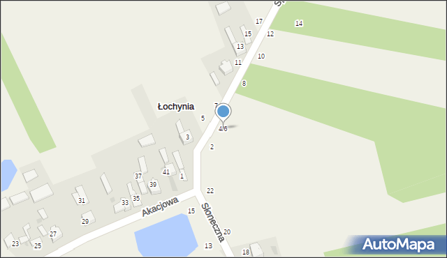 Łochynia, Spacerowa, 4/6, mapa Łochynia