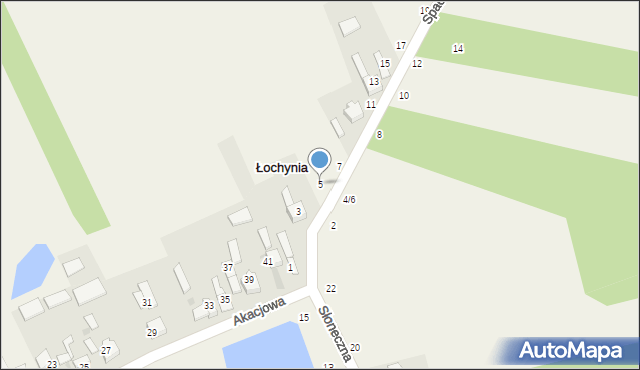 Łochynia, Spacerowa, 5, mapa Łochynia