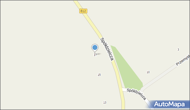 Łomazy, Spółdzielcza, 17, mapa Łomazy