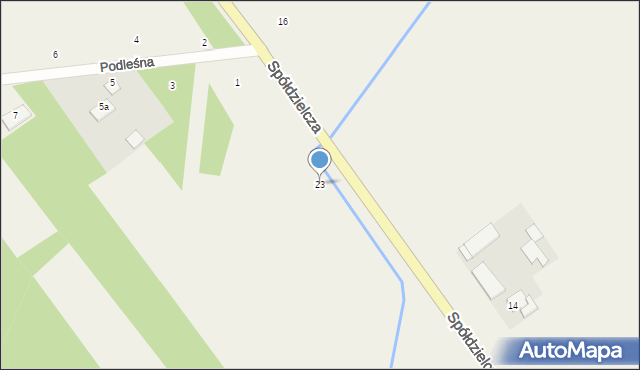 Łomazy, Spółdzielcza, 23, mapa Łomazy