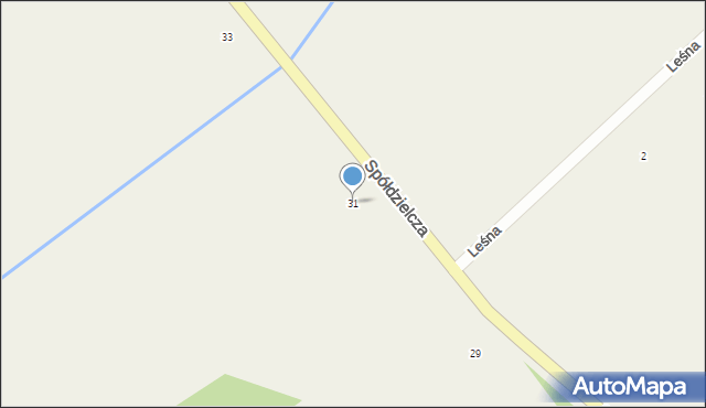 Łomazy, Spółdzielcza, 31, mapa Łomazy