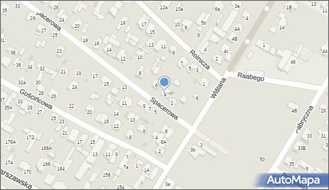 Łomianki, Spacerowa, 4, mapa Łomianki