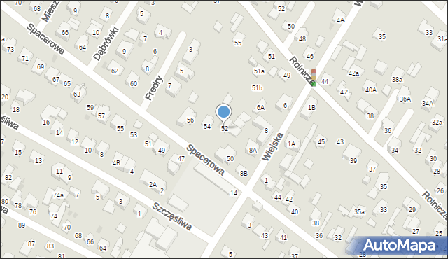 Łomianki, Spacerowa, 52, mapa Łomianki