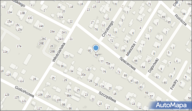 Łomianki, Spacerowa, 79, mapa Łomianki