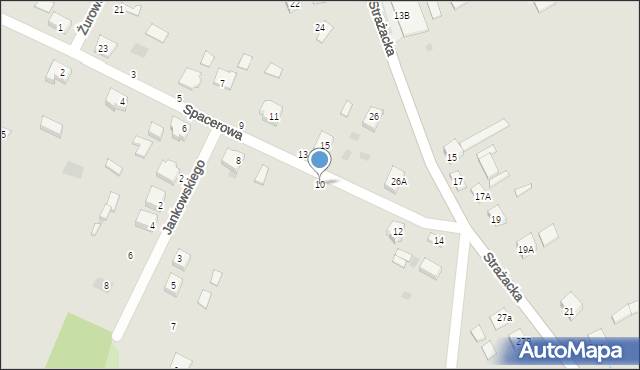 Łopuszno, Spacerowa, 10, mapa Łopuszno