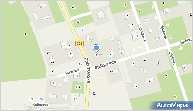 Łoś, Spółdzielcza, 1, mapa Łoś