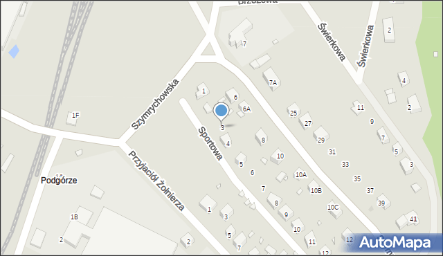 Lubawka, Sportowa, 3, mapa Lubawka