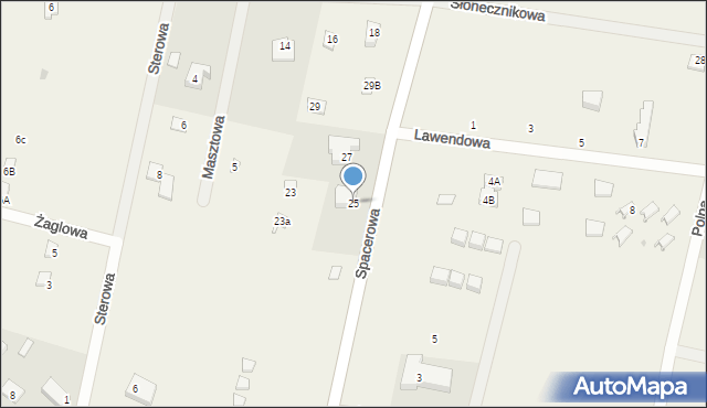 Lubiatowo, Spacerowa, 25, mapa Lubiatowo