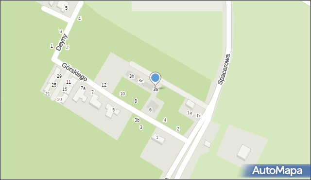 Lubin, Spacerowa, 3a, mapa Lubin