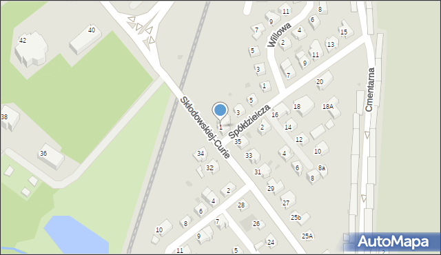 Lubin, Spółdzielcza, 1, mapa Lubin