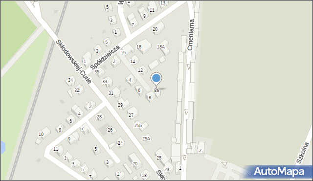 Lubin, Spółdzielcza, 8a, mapa Lubin