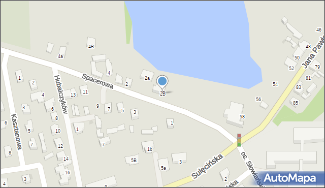 Lubniewice, Spacerowa, 2B, mapa Lubniewice