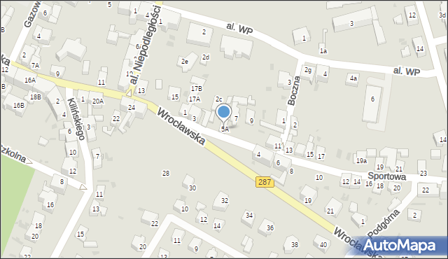 Lubsko, Sportowa, 5A, mapa Lubsko