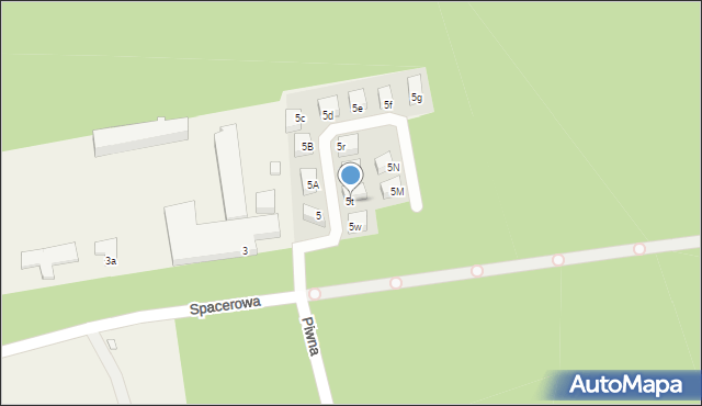 Łukęcin, Spacerowa, 5t, mapa Łukęcin