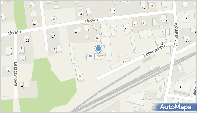 Luzino, Spółdzielców, 16, mapa Luzino