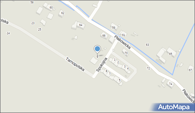 Lwówek Śląski, Spokojna, 9, mapa Lwówek Śląski