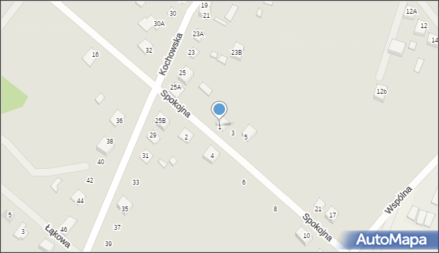 Maciejowice, Spokojna, 1, mapa Maciejowice