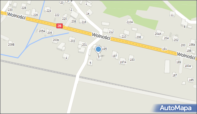 Maków Podhalański, Spacerowa, 3, mapa Maków Podhalański