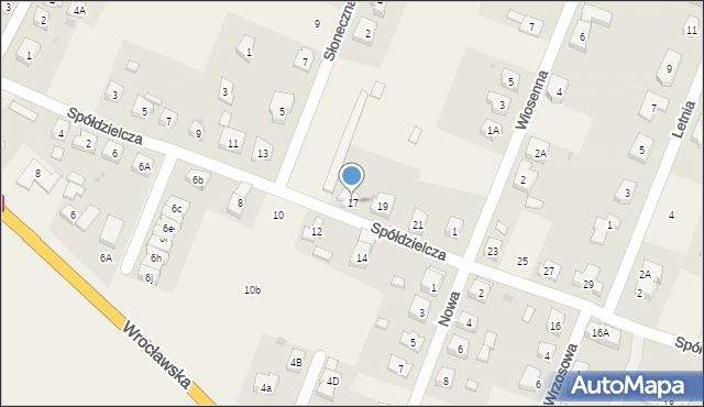 Marcinkowice, Spółdzielcza, 17, mapa Marcinkowice