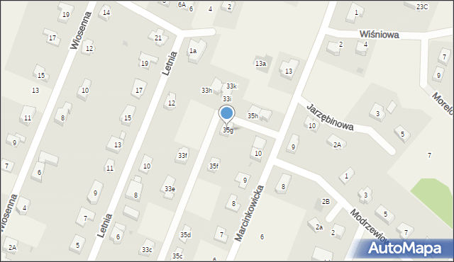 Marcinkowice, Spółdzielcza, 35g, mapa Marcinkowice