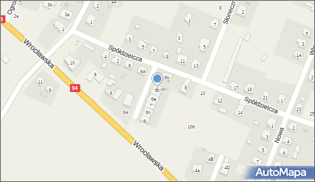 Marcinkowice, Spółdzielcza, 6c, mapa Marcinkowice