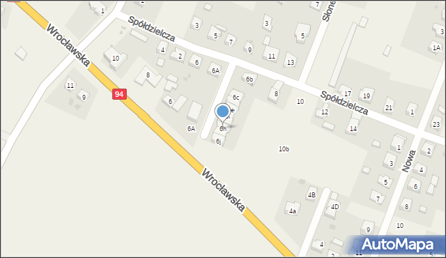 Marcinkowice, Spółdzielcza, 6h, mapa Marcinkowice