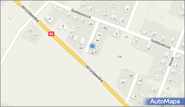 Marcinkowice, Spółdzielcza, 6j, mapa Marcinkowice