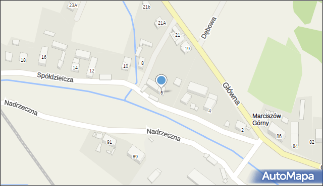 Marciszów, Spółdzielcza, 6, mapa Marciszów