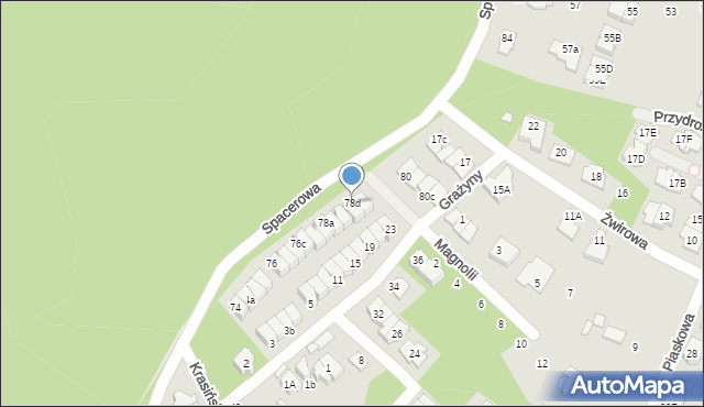 Marki, Spacerowa, 78d, mapa Marki