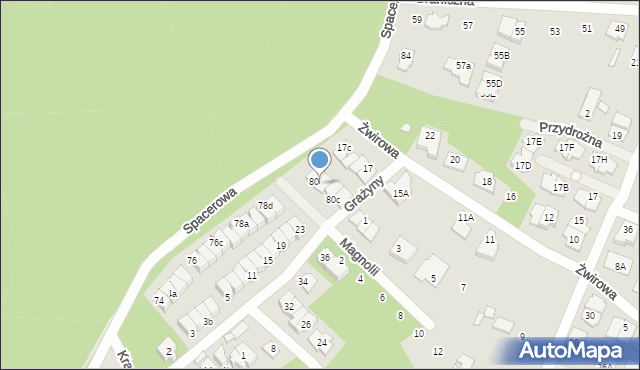 Marki, Spacerowa, 80a, mapa Marki