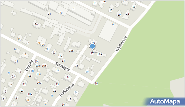 Marki, Spokojna, 17, mapa Marki