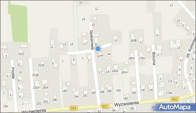 Marklowice, Spacerowa, 4, mapa Marklowice