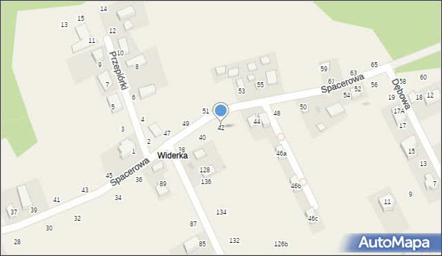 Masłomiąca, Spacerowa, 42, mapa Masłomiąca