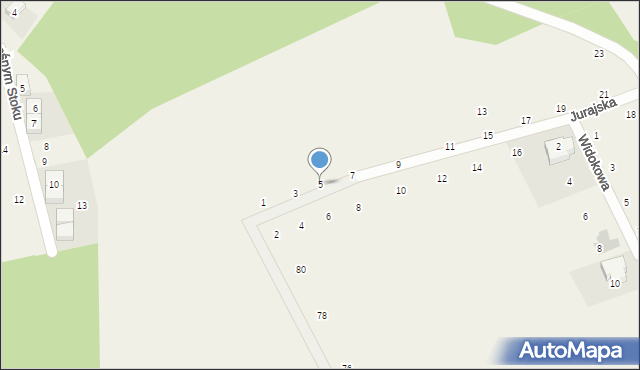 Masłomiąca, Spacerowa, 5, mapa Masłomiąca