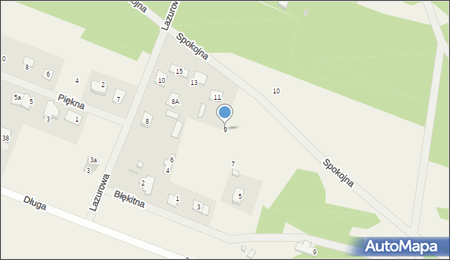 Michałów, Spokojna, 9, mapa Michałów