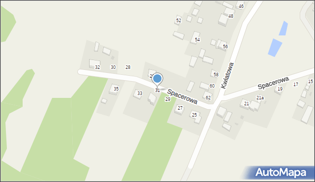 Michałów, Spacerowa, 31, mapa Michałów