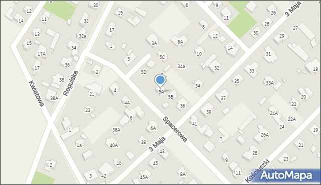 Michałowice, Spacerowa, 5A, mapa Michałowice