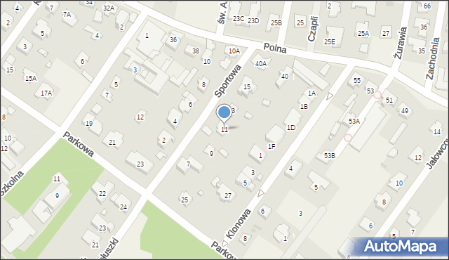 Michałowice, Sportowa, 11, mapa Michałowice