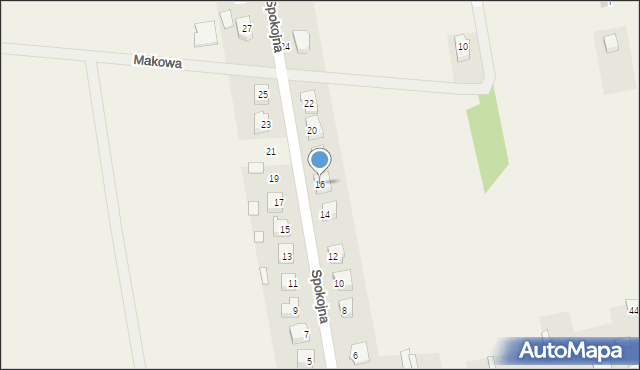 Michów, Spokojna, 16, mapa Michów
