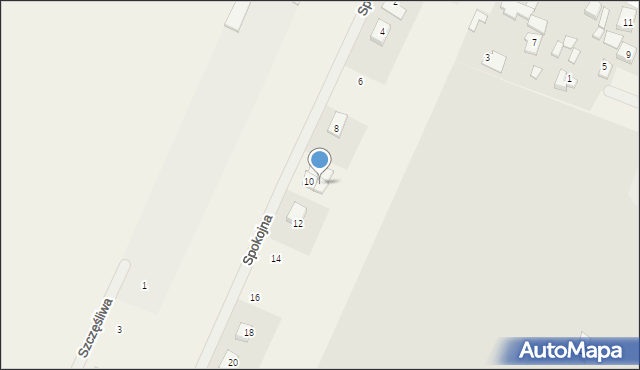 Micigózd, Spokojna, 10c, mapa Micigózd