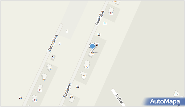 Micigózd, Spokojna, 20, mapa Micigózd