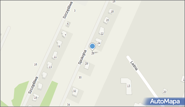 Micigózd, Spokojna, 26, mapa Micigózd