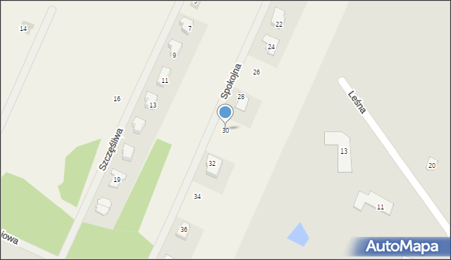 Micigózd, Spokojna, 30, mapa Micigózd