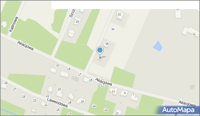 Micigózd, Spokojna, 38, mapa Micigózd