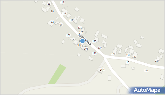 Miechów, Spacerowa, 108a, mapa Miechów