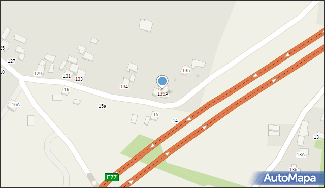 Miechów, Spacerowa, 135A, mapa Miechów