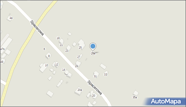 Miechów, Spacerowa, 29a, mapa Miechów