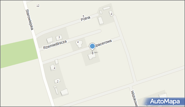 Międzybłocie, Spacerowa, 6, mapa Międzybłocie