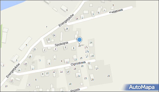 Międzybrodzie Żywieckie, Spokojna, 10, mapa Międzybrodzie Żywieckie